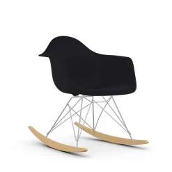 Clearance Vitra Eames Plastic Armchair RE RAR gungstol 12 deep black-chrome-golden maple