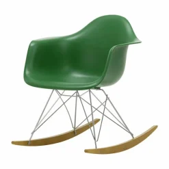 Outlet Vitra Eames Plastic Armchair RE RAR gungstol 17 emerald -chrome-golden maple