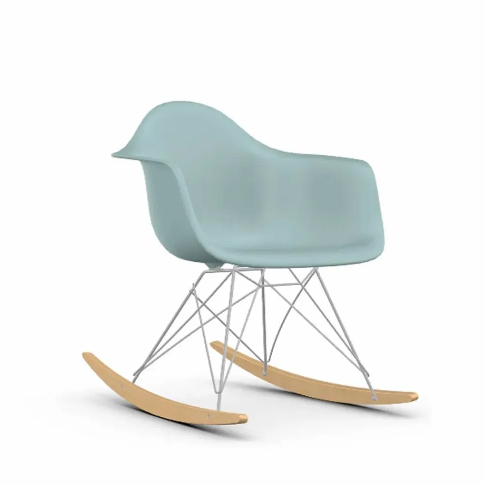 Vitra Eames Plastic Armchair RE RAR gungstol 23 ice grey-chrome-golden maple