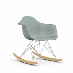 Sale Vitra Eames Plastic Armchair RE RAR gungstol 24 light grey-chrome-golden maple