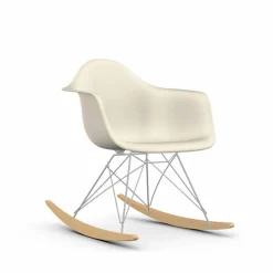 Outlet Vitra Eames Plastic Armchair RE RAR gungstol 11 pebble-chrome-golden maple