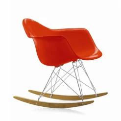 Online Vitra Eames Plastic Armchair RE RAR gungstol 03 poppy red-chrome-golden maple