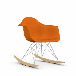 Sale Vitra Eames Plastic Armchair RE RAR gungstol 43 rusty orange-chrome-golden maple