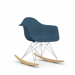 Vitra Eames Plastic Armchair RE RAR gungstol 83 sea blue-chrome-golden maple