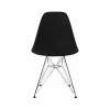 Discount Vitra Eames Plastic Side Chair RE DSR stol 12 deep black-chrome