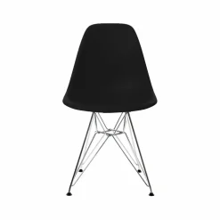 Discount Vitra Eames Plastic Side Chair RE DSR stol 12 deep black-chrome