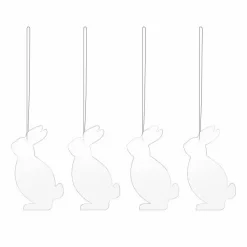 Best Cooee Design Easter Deco hare påskhänge 4-pack White