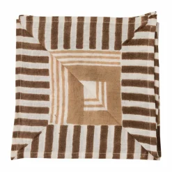 Outlet Tell Me More Ella servett 50x50 cm Hazelnut checkered