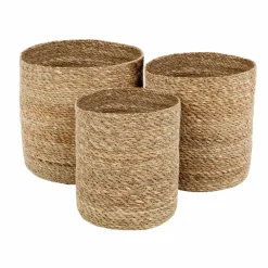 Outlet Dixie Emil förvaringskorg 3-pack small Natur
