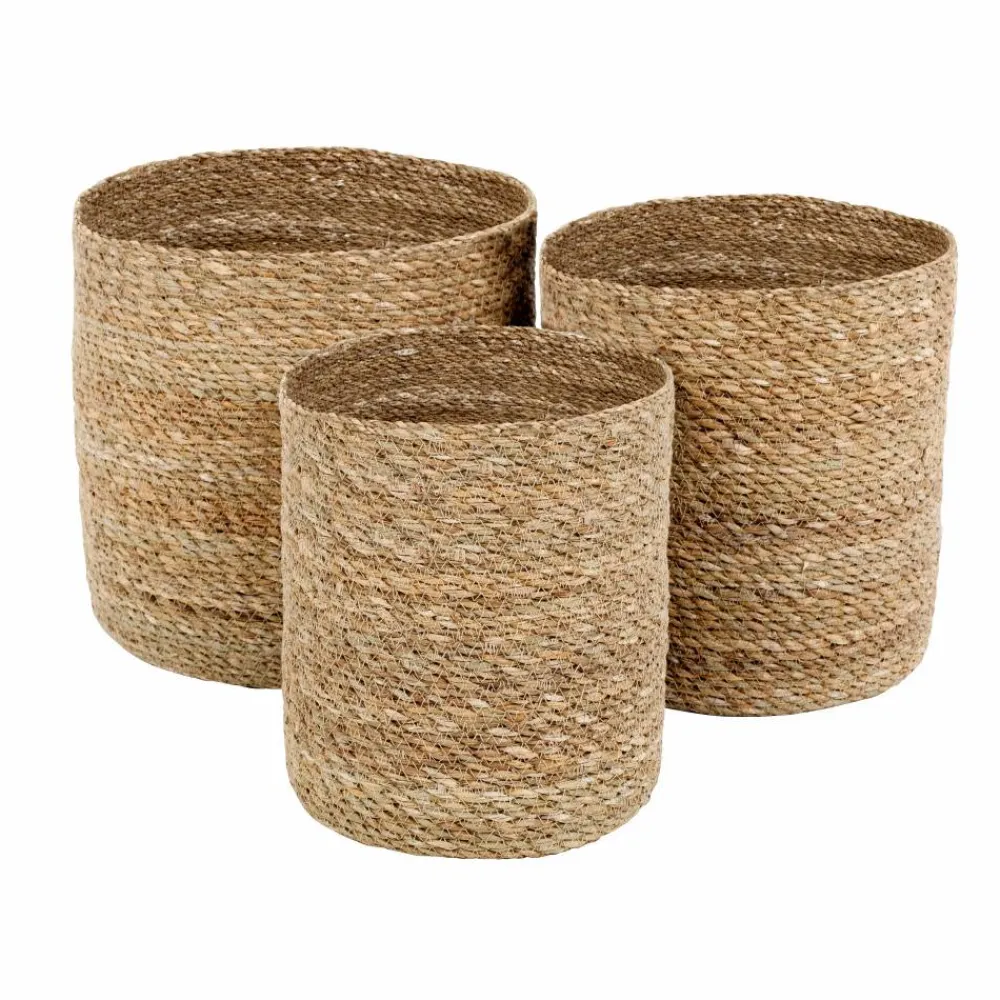 Outlet Dixie Emil förvaringskorg 3-pack small Natur