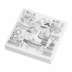 Outlet Arabia Emilia pappersservetter 33x33 cm 20-pack Svart-vit