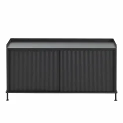 Muuto Enfold sidobord lågt 125x45x63 cm Black-Black