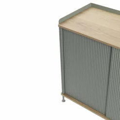 Muuto Enfold sidobord lågt 125x45x63 cm Oak-Dusty green