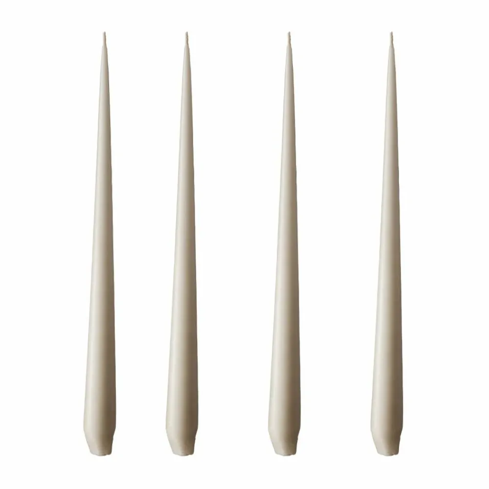 ester & erik ljus 4-pack matt linen grey 32 cm