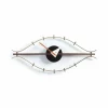 Vitra Eye clock väggklocka Mässing-Valnöt