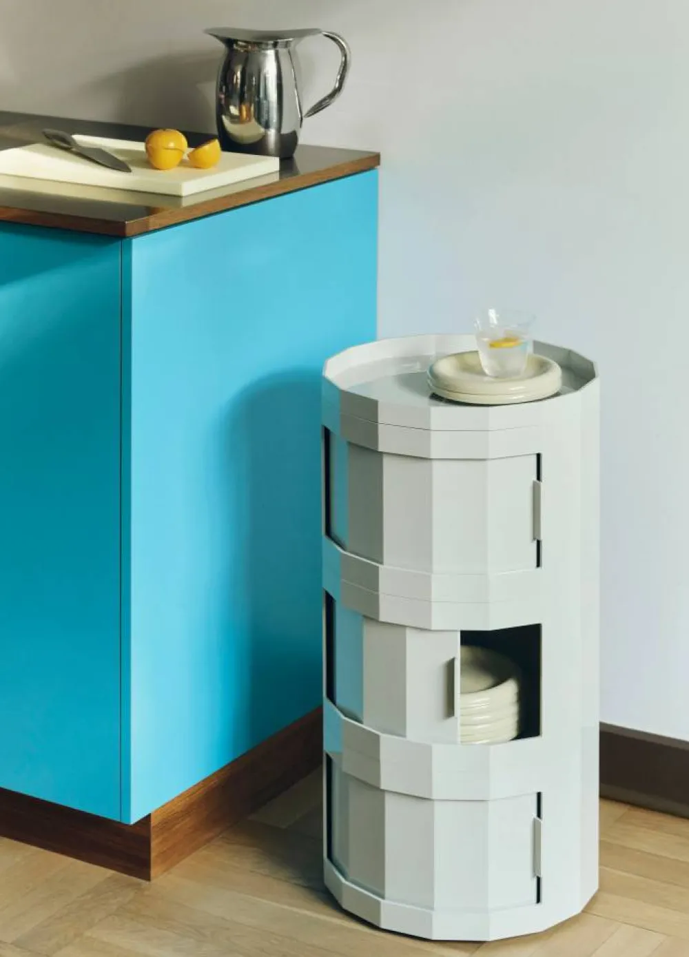 HAY Facet Cabinet 30 sidobord Misty grey