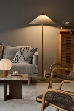 Scandi Living Fair portabel bordslampa Frostat glas-ask