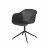 Muuto Fiber armchair swivel base with return kontorsstol Black-anthracite black base