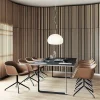 Muuto Fiber armchair swivel base with return kontorsstol Black leather-anthracite black