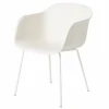 Clearance Muuto Fiber chair stol med armstöd Natural white (plastic)