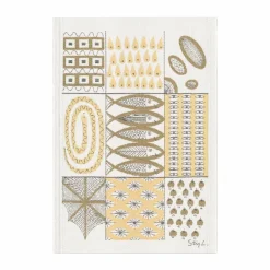 Clearance Ekelund Linneväveri Fiskglänta kökshandduk 35x50 cm Gul