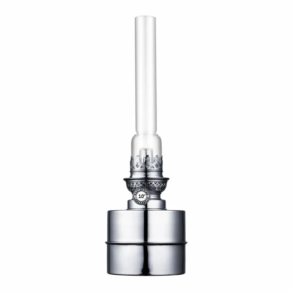 Karlskrona Lampfabrik Flaggskär fotogenlampa nickel