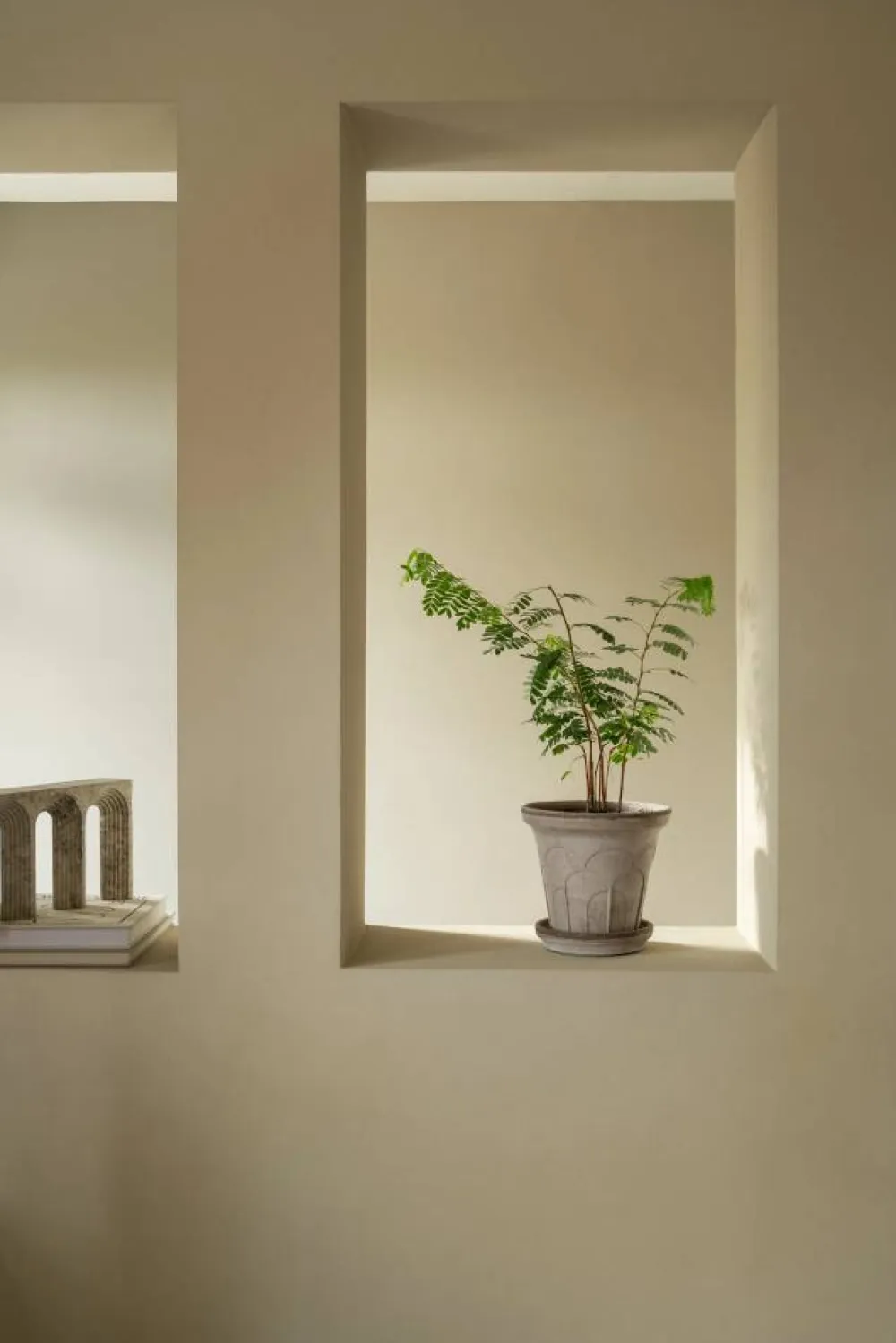 Outlet Bergs Potter Fleur kruka med fat 2 delar Grey Ø21 cm