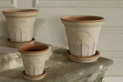 Bergs Potter Fleur kruka med fat 2 delar Rosa Ø21 cm