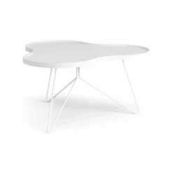 Swedese Flower mono bord 84x90 cm H45 cm Ask vitlaserad