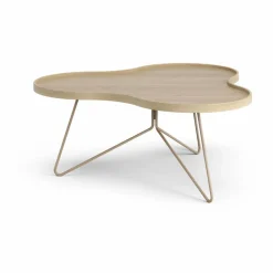 Discount Swedese Flower mono bord 84x90 cm H39 Ek lackad-nutmeg RAL1019