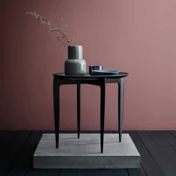 New Fritz Hansen Foldable Tray Table Ø 45 cm Svart