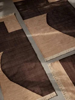 Ferm Living Forene gångmatta Tan-Chocolate 80x200 cm