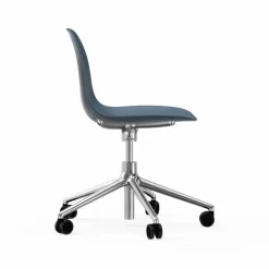 Online Normann Copenhagen Form chair swivel 5W kontorsstol blå aluminium hjul
