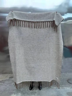 Outlet Tinted Fridh mohairpläd Brown-off white 130x170 cm