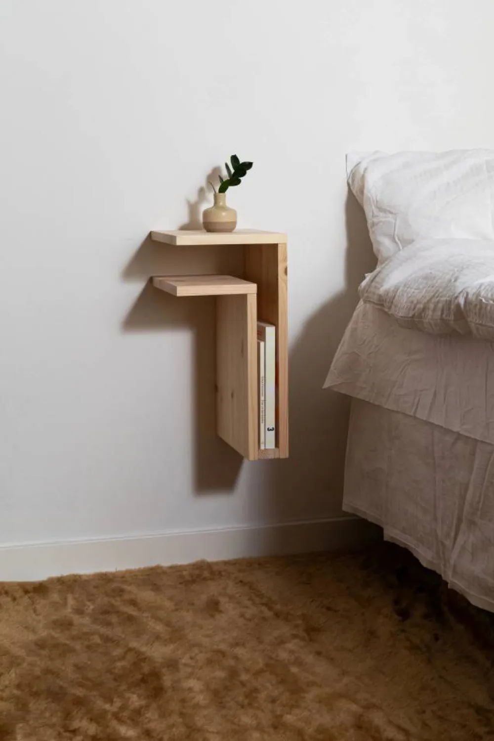 Maze F-shelf Play DIY vägghylla Pine left