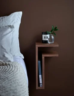 Clearance Maze F-shelf vägghylla valnöt hylla åt höger
