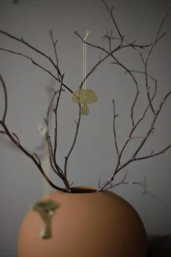 Cooee Design Fungi dekorationshänge 4 delar Brass