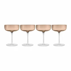 Discount blomus Fuumi champagneglas Coupe 28 cl 4-pack Coffee-Klar
