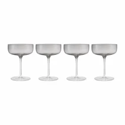 blomus Fuumi champagneglas Coupe 28 cl 4-pack Smoke-klar