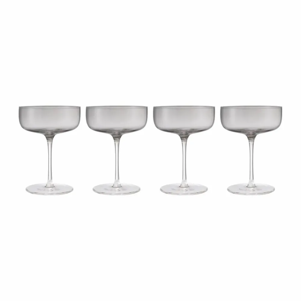 blomus Fuumi champagneglas Coupe 28 cl 4-pack Smoke-klar
