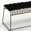 Best Garden Glory sittdyna med fransar Svart offwhite frans 38x120 cm