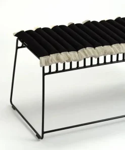 Best Garden Glory sittdyna med fransar Svart offwhite frans 38x120 cm