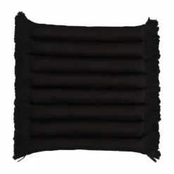 New Garden Glory sittdyna med fransar Svart svart frans 38x40 cm