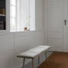 Fritz Hansen Georg linnedyna med rem till bänk Beige