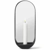 Gejst Glim spegel/ljusstake oval 12x28 cm Svart