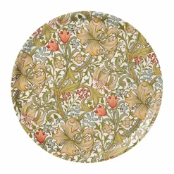 Outlet Klippan Yllefabrik Golden Lily rund bricka Ø38 cm Multi
