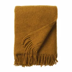 Klippan Yllefabrik Gotland ullpläd 130x200 cm Brown