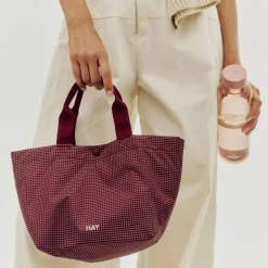Outlet HAY Grid Everyday Bag väska Burgundy mini