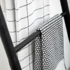 Mette Ditmer Grid gästhandduk 38x60 cm 2-pack Svart-off white