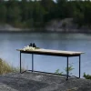 Hot Skargaarden Grinda bänk Teak svart stativ